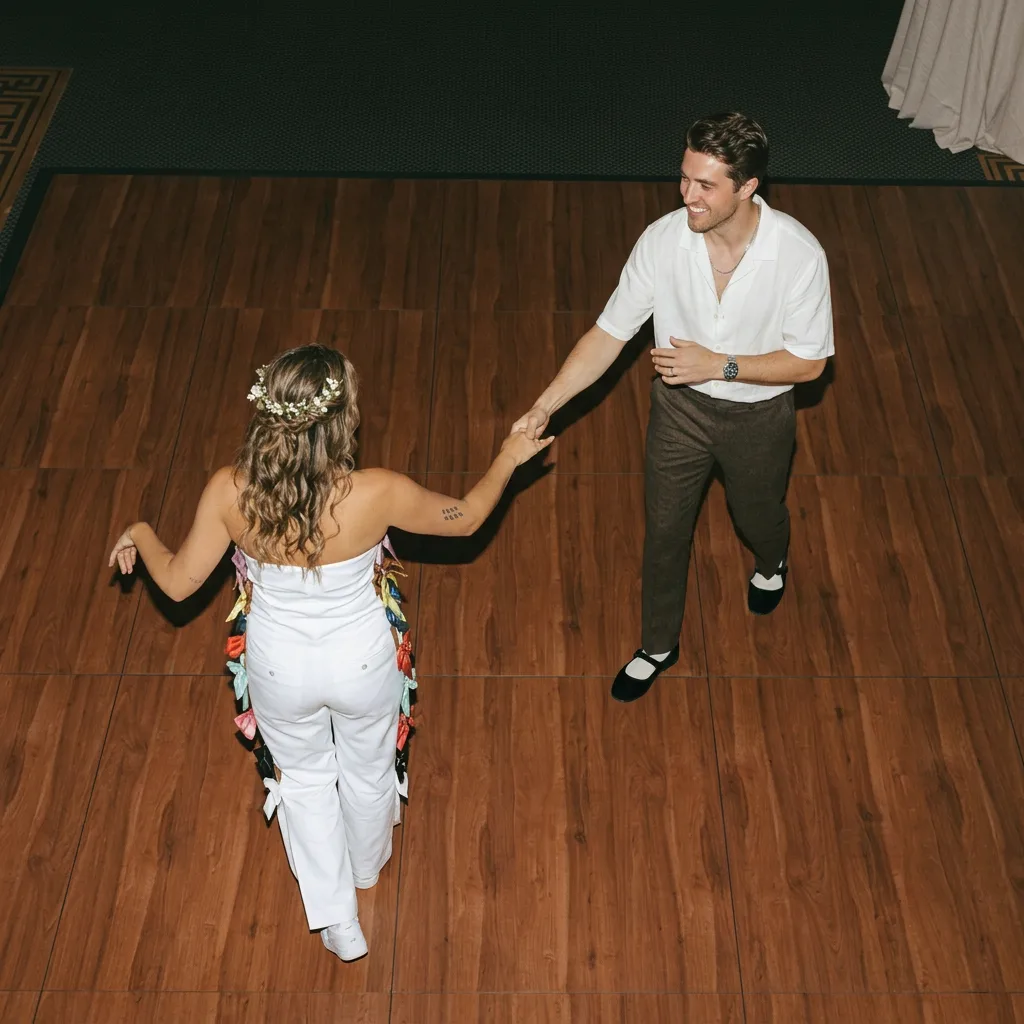 Couple leading the dance